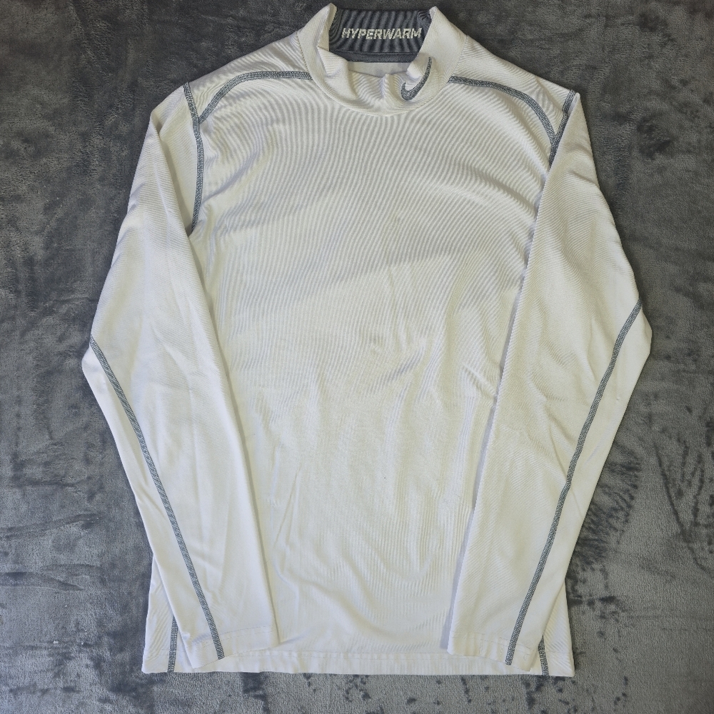 Nike Pro Combat Hyperwarm Fitted Undershirt Size Medium White